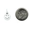 Sterling Silver Smiley Face Charm &#x26; 18&#x22; Chain Jewerly 17mm x 9.9mm